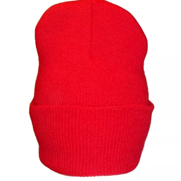 Ohio State Buckeyes University Mens Red Cuffed Cuff Winter Hat Beanie cap New - Picture 2 of 2